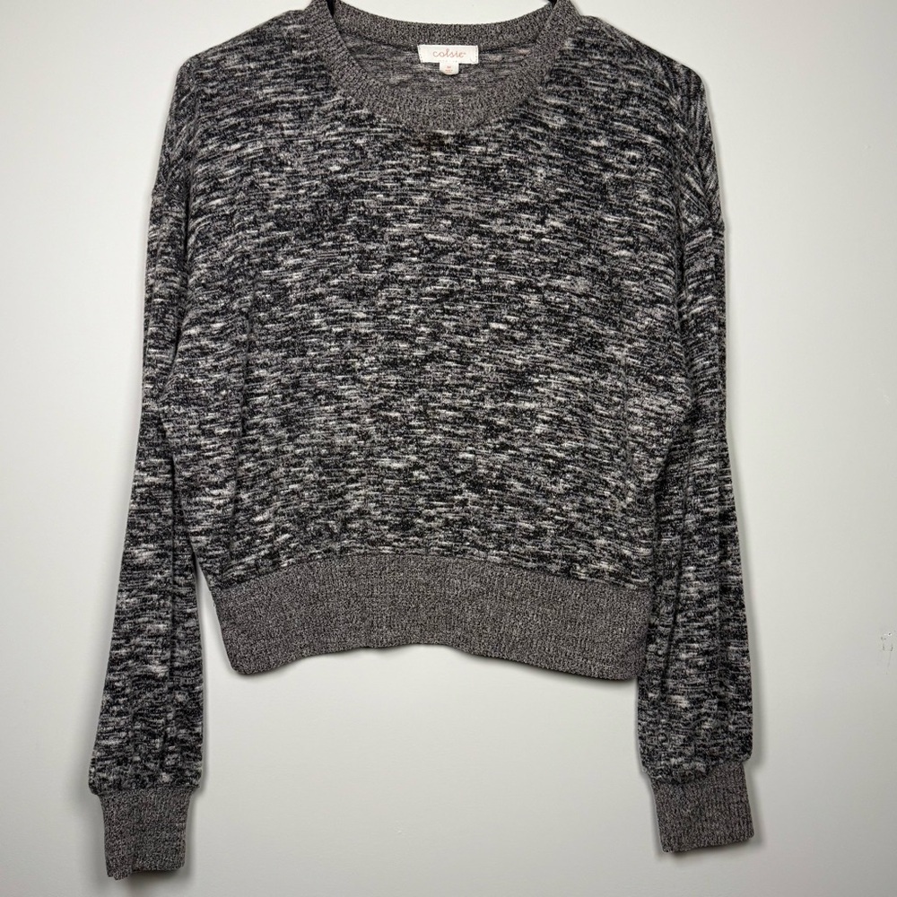 Colsie Marled Gray Women's Pullover Sweater
